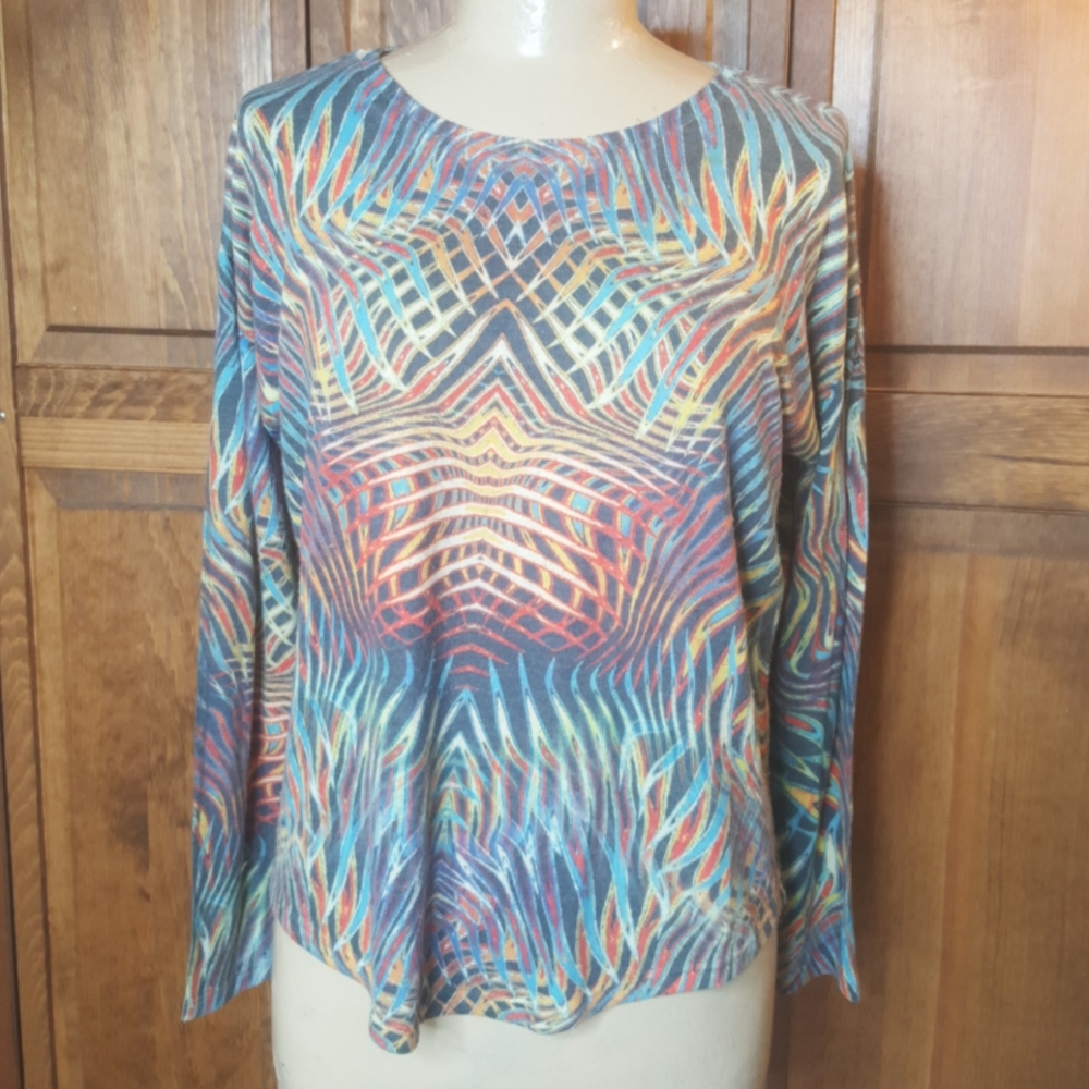 OJAI Abstract Lightweight Sweater Sz Small
